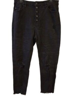 KanCan Black High Waist Distressed Button fly 
Super Soft Jeans Size 15 NWOT